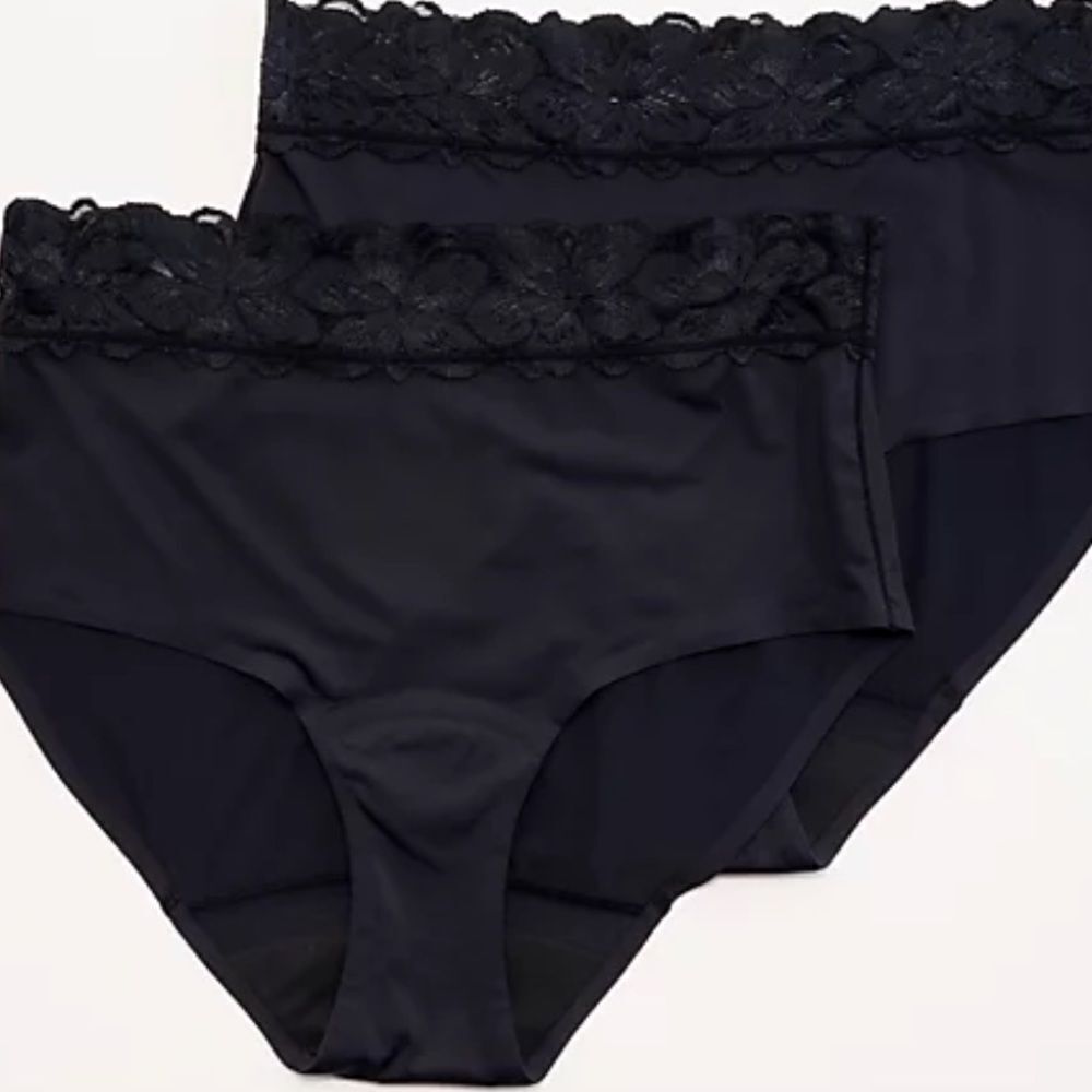 Anti x Proof Set/2 Lace Trim High Rise‎  Briefs 3XL Black NWT IN PACKAGING